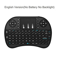 Load image into Gallery viewer, Wechip i8 Russian English Version 2.4GHz Wireless Keyboard Air Mouse With Touchpad Handheld Work With Android TV BOX Mini PC 18